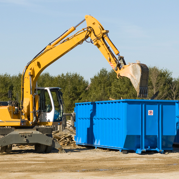 are there any restrictions on where a residential dumpster can be placed in Herron MI